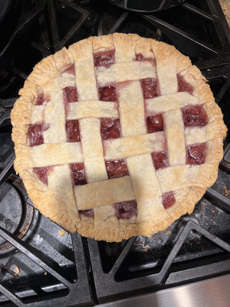 Then next the latticed cherry pie…