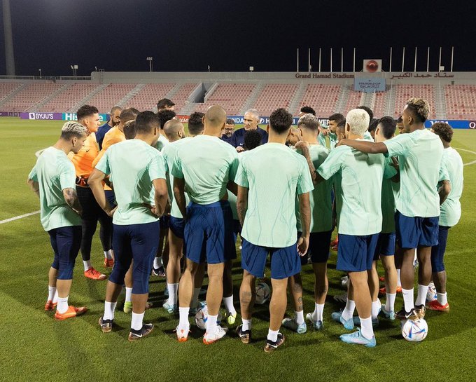 Imágenes del último entrenamiento de Brasil previo al debut ante Serbia.