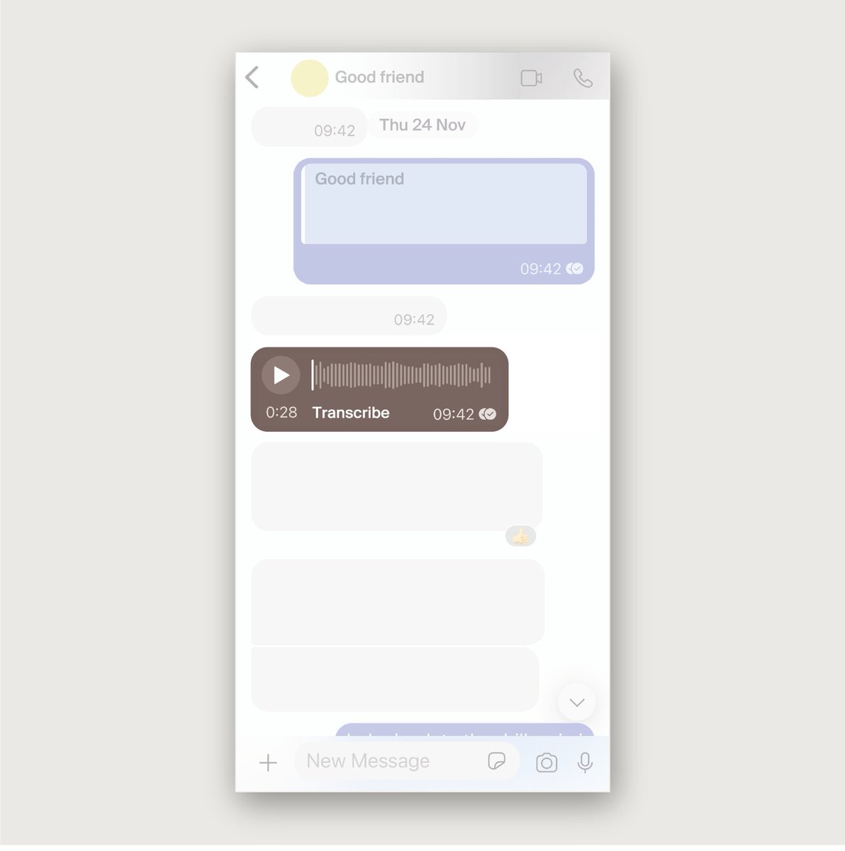 i need audio transcription on messaging apps, pls