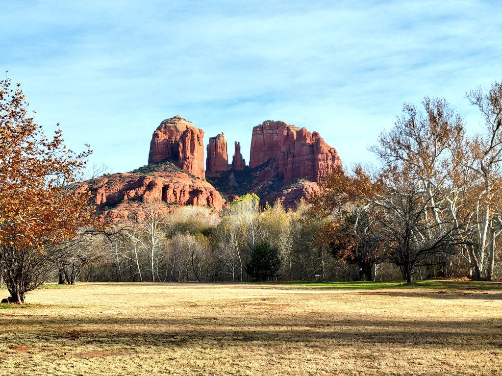 And yes, here's another view of #CathedralRock from #CrescentMoonRanch in #Sedona. 😁