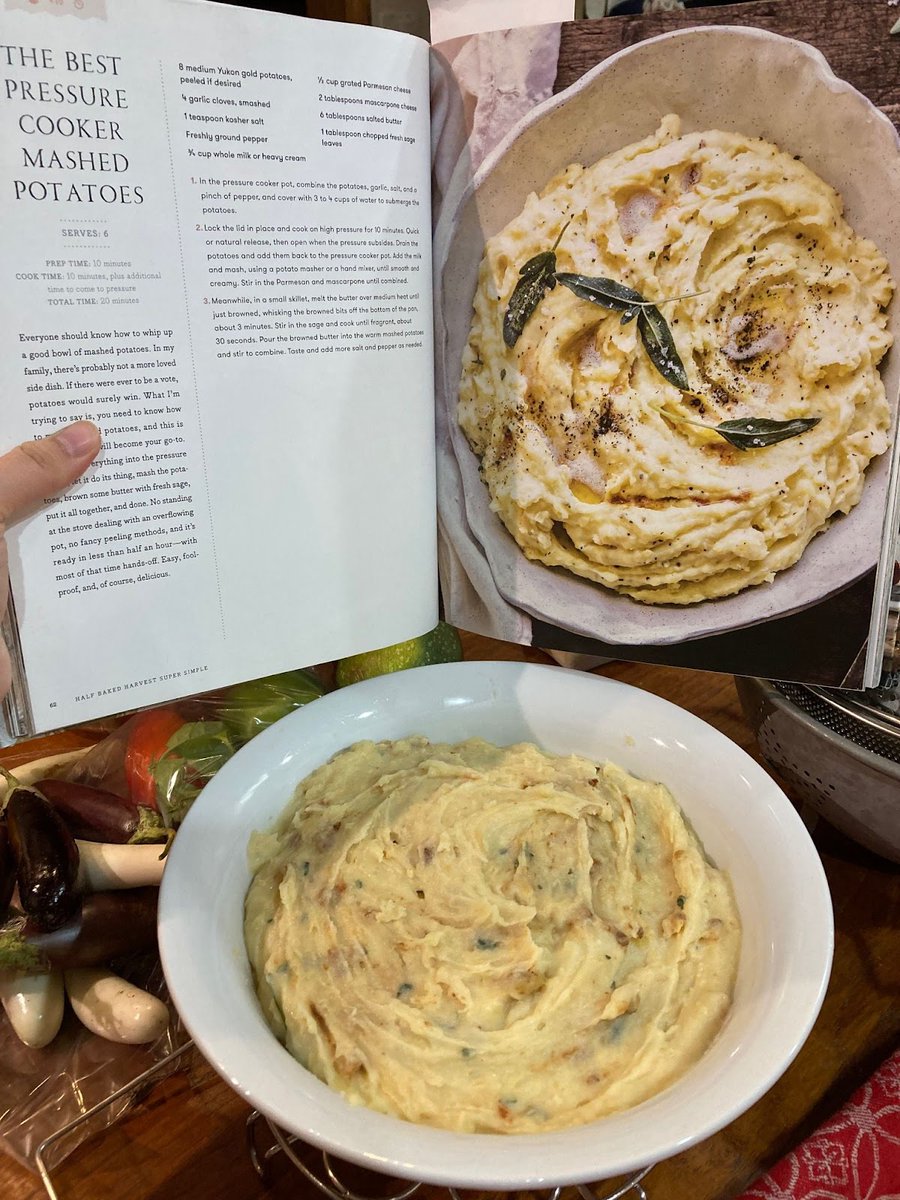 ConcordLibrary's tweet photo. For #CatalogToKitchen, Samantha made “The Best Pressure Cooker Mashed Potatoes” from Tieghan Gerard’s Half Baked Harvest Super Simple. Check out this book for easy yet flavorful mashed potatoes! Borrow it: https://t.co/hvoIjEFbrT @TownofConcordMA https://t.co/diiFjCo5qw