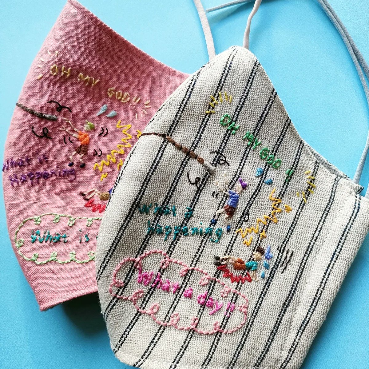 RainbowMarket1's tweet photo. 久しぶりのサメマスク
サメの裏側もサメなんです.:*♡
#ハローサーカス #hellocircus #刺繍マスク #サメ #札幌 #creema札幌店 #札幌駅 #RainbowMarket https://t.co/FaW0r5UpC1