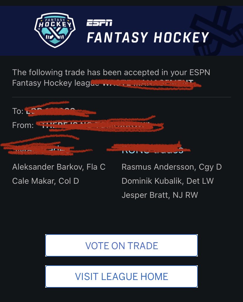 ItsPatHimself's tweet photo. @NHLJensen Hey Pete honest opinion on this trade. Thanks! https://t.co/d7naJaOfxf