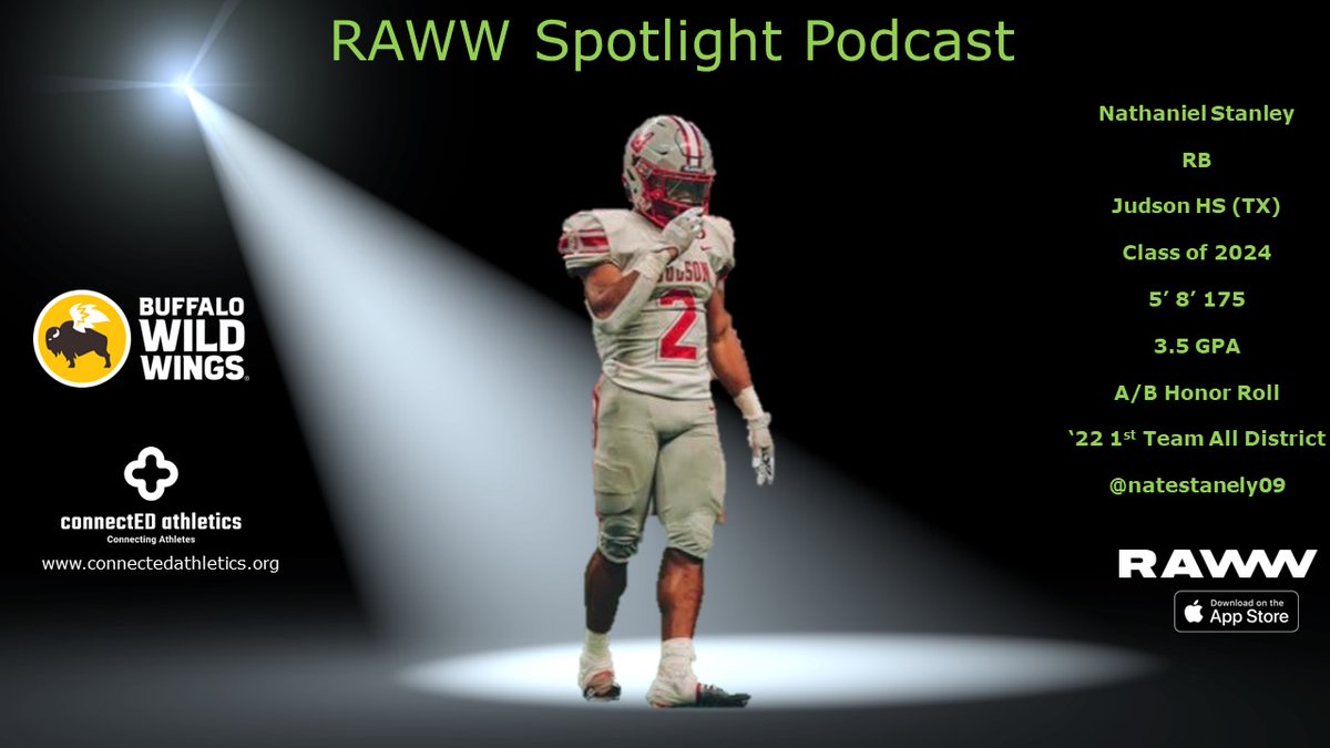 Junior year completed, senior season loading! Great season recap by '23 RB @NateStanley09 @JudsonFootball. A tremendous young man from an Army family, with a great work ethic and a bright future. Watch the interview at youtu.be/jw8qOOZ8hQ0. #RAWWathlete @BWWings