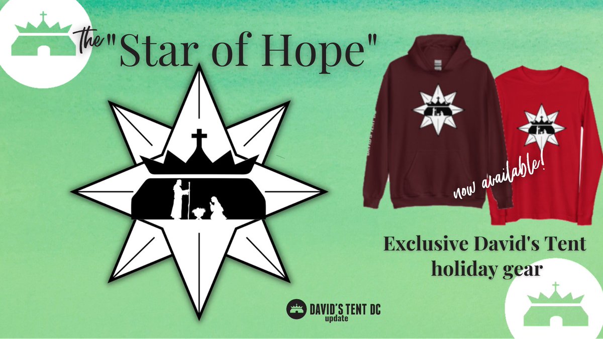 WHOPDC's tweet image. Grab your ✨ "STAR OF HOPE" ✨ just in time! 

Read our latest update and learn how you can be part of David's Tent offering - mailchi.mp/davidstentdc/h…