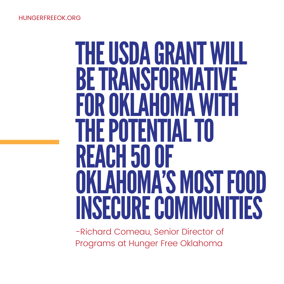 HungerFreeOK's tweet photo. π£ICYMI! We are so very thankful for the opportunity to expand the Double Up Oklahoma program to many more communities across the state due to this $14.2 million grant from the @USDA!! Read more: https://t.co/UlVuecz3Vi #doubleupok #endhungerinok #happythanksgiving https://t.co/AeY9yauzWr