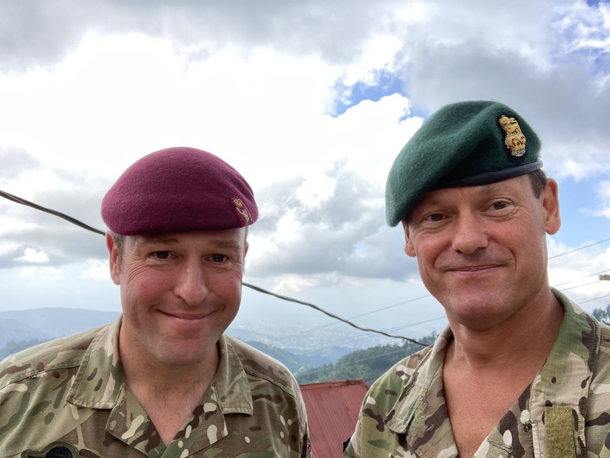 Swestred's tweet photo. Great to spend time today with Maj Ben W. at Newcastle Camp; he’s mentoring the @JDFSoldier initial officer training programme. #IOTP is a great regional output, delivering professional junior leaders for the region - established with @RMASandhurst support. @UKinCaribbean https://t.co/gZVKLO4Aov