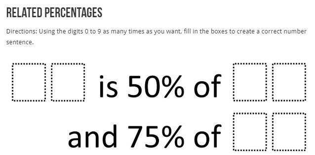 robertkaplinsky's tweet photo. If your sixth graders are working on percent of a number, try this @openmiddle problem from @TheErickLee with them. https://t.co/41X9hdKHO8 #iteachmath https://t.co/UwsEdgbbKe