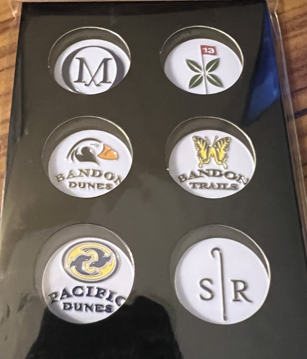 Top100Rick's tweet photo. Giveaway time‼️‼️‼️

Bandon was so special and I loved sharing it with you all and I loved all the sharing I got back. So much love. 

Giving away this ball marker set which covers all the courses. Winner will be selected at random. 

Follow and RT to enter!  Good luck! https://t.co/CPWBu0OPPu