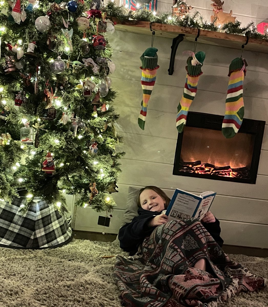 kmg0916's tweet image. There is something special about reading a book by the Christmas tree! 📚 🎄📚 #HowellReads