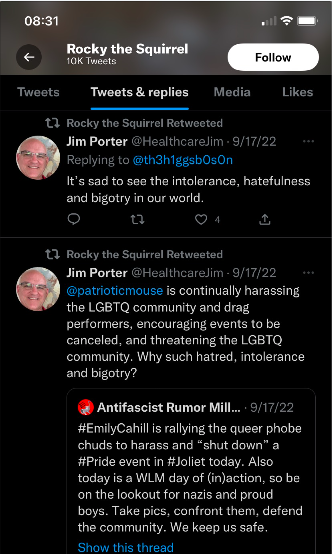 GotYourSechs's tweet photo. @HealthcareJim @Shannon_A_IL @Awake_IL @MrJimPorter @RockySquirrel25 Well, we know why your friends didn't alert you... because it was you. You screwed up when you interacted between your two accounts. Your "alt" even tried to help you find a job. https://t.co/2xK8AApYHf