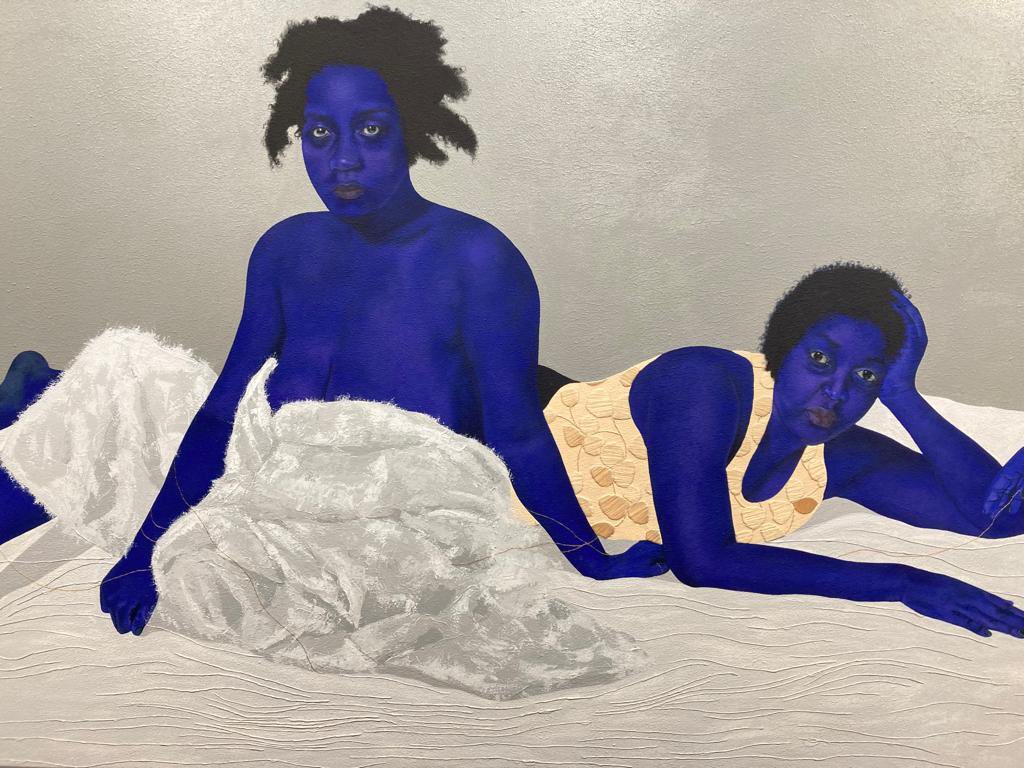 GregMcX1's tweet photo. Saw an amazing exhibition by the incredible #Stacey_GIllian_Abe showing at #unitlondon tonight, her concept for this solo show is time and emotion. https://t.co/F5shbxcZ74