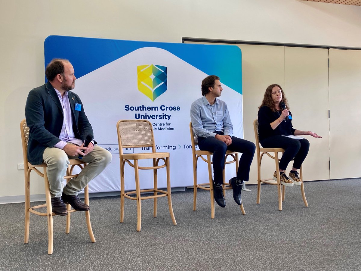 NCNMSCU's tweet photo. First Nations Priorities Panel facilitated by @wardlejon, with Mike Stephens, Director of Medicines, Policy and Programs @NACCHOAustralia and our very own Dr Alana Gall, M Blackmore Research Fellow
#NPFF #NCNM #research #IndigenousMedicine #health #community https://t.co/iFnW12bwl4