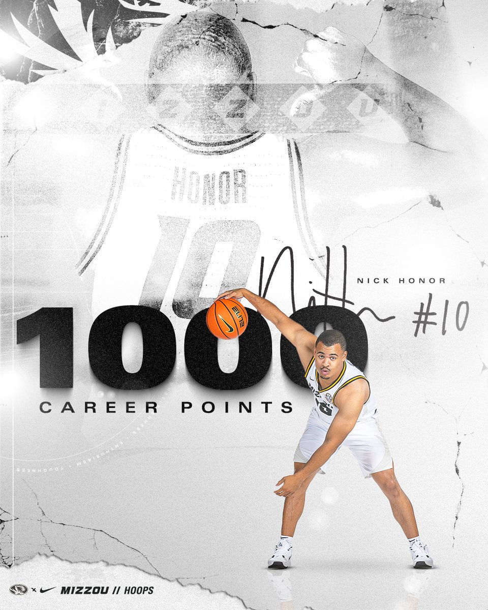 Congrats to <a href="/NickHonor3/">Nick Honor</a> on scoring his 𝟭,𝟬𝟬𝟬𝘁𝗵 𝗰𝗮𝗿𝗲𝗲𝗿 𝗽𝗼𝗶𝗻𝘁 tonight!

#MIZ 🐯