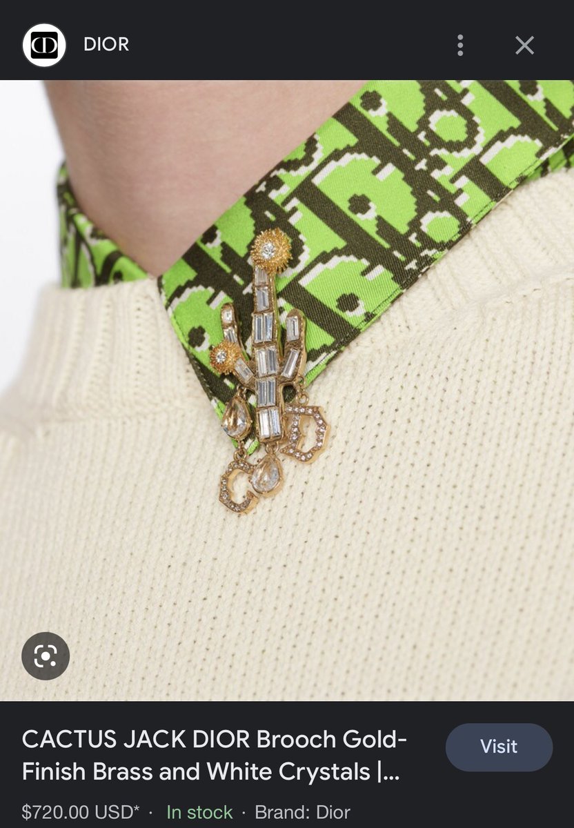this cactus jack dior brooch is 720$ 😀🥶🤌🏻 #HARUTO #하루토
