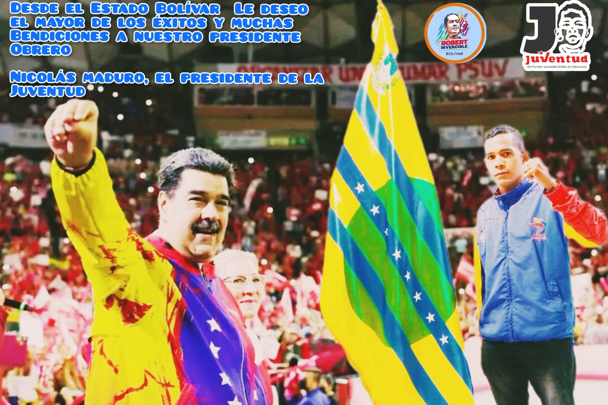 CaroniFnrs's tweet photo. Desde el estado Bolívar , Le deseamos un Feliz , cumpleaños a nuestro presidente Obrero @NicolasMaduro 🎂🎉 Dios lo Bendiga .
@amarcanopsuv
@OviedoPSUV
@soy_urquia 
@GabrielFrancoJ
@JuventudPSUV
 #FelizCumpleanosPdteMaduro https://t.co/I9jf3Sn3YM