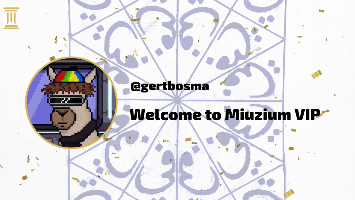 Dear @gertbosma, welcome to <a href="/MiuziumOfficial/">Miuzium</a> VIP!
