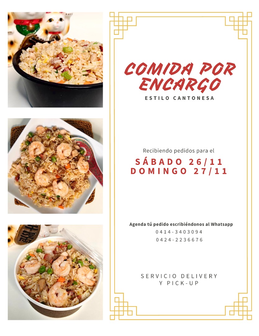 heytxina's tweet photo. Hola amiguis, me ayudan con un RT?

Mi papá quiere empezar a vender comida china por encargo (muchos de ustedes la han probado y saben que no juega 🚗) así que este fin de semana tenemos pedidos abiertos de arroz chino cantonés. No dejen de probarlo!

📍 Valencia, Venezuela https://t.co/HRSHfzNbHM