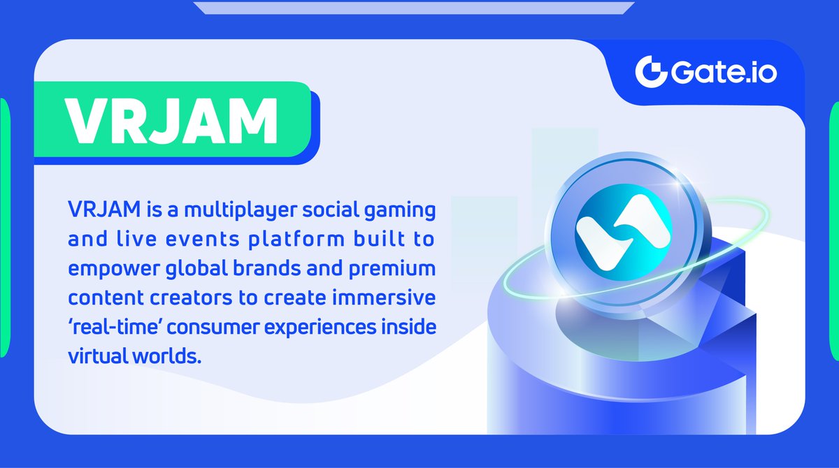 Gate_Launch's tweet photo. 🌟 Introduction to https://t.co/a1d9vCVWsR Startup $VRJAM @VRJAM_.

A multiplayer social gaming and live events platform .

⚡️ Category: Platform

 More:  https://t.co/gZIjqiunjw

#gateiostartup https://t.co/gg2jDWztEk