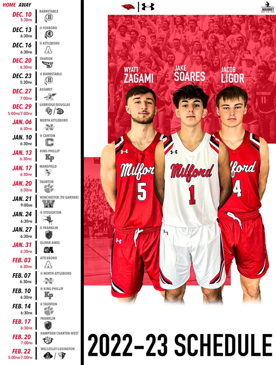 2022-23 basketball schedule design for @MHSHawksBBall