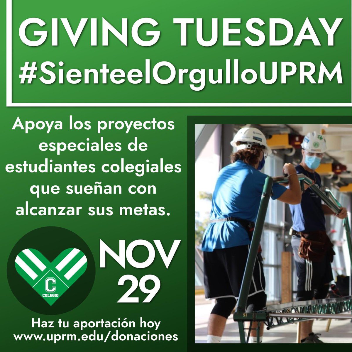 exalumnos_uprm's tweet photo. Se aproxima #givingtuesdayUPR. Anótalo en tu calendario y apoya a Tu Universidad. #sienteelorgullouprm  

Haz tu donativo hoy https://t.co/DtWkvcz4Mb https://t.co/ft8XaMtVWP