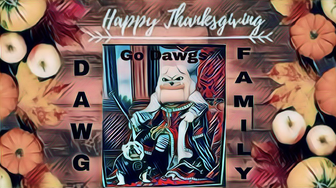 Ohiogabulldog's tweet photo. @BMWMeanMachine @BMWUSA @UGAHairyDawg @UGASPIKESQUAD @ugafbnews @GeorgiaFootball @TGBC_Official @DawgNation @dawgsports Happy Thanksgiving Dawg Family https://t.co/px0crRdXQ2