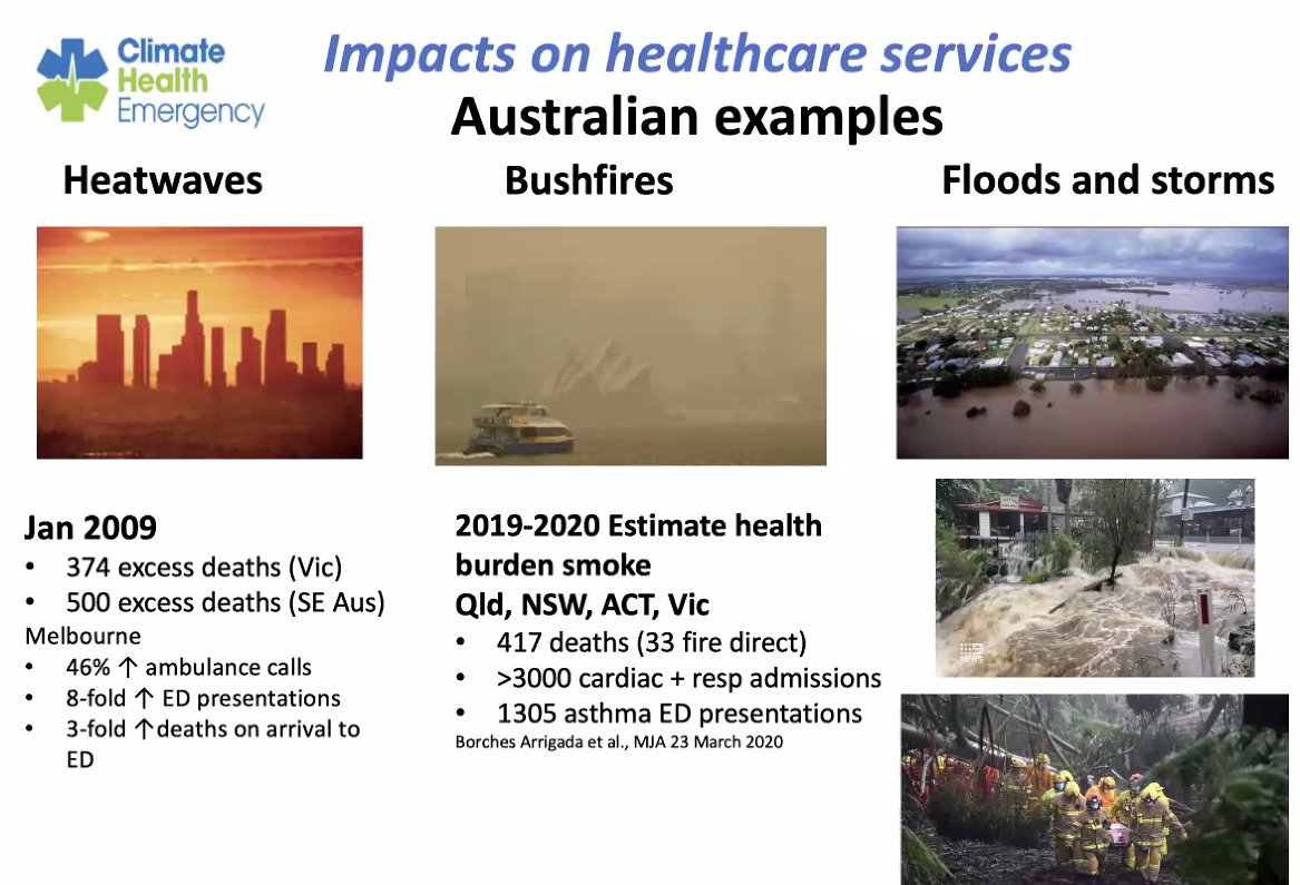 Startling numbers showing the health impacts of recent disasters in Australia presented by Prof Eugenie Kayak at #HEAL2022 today. 417 deaths from the 2019-20 Black Summer alone.