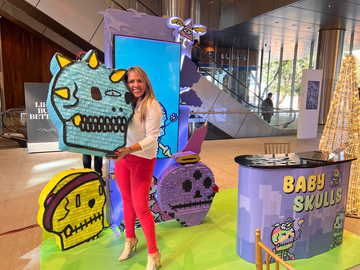 BabySkullsNFT's tweet photo. #BabySkull presente durante el primer día del #DisruptFest 💀💻

Recuerda que para nuestros holders, tendremos una sorpresa esperando por ti en nuestro stand. 🍻💀

#NFT #NFTCommunity #BabySkullsNFT https://t.co/N6zC5jX86H