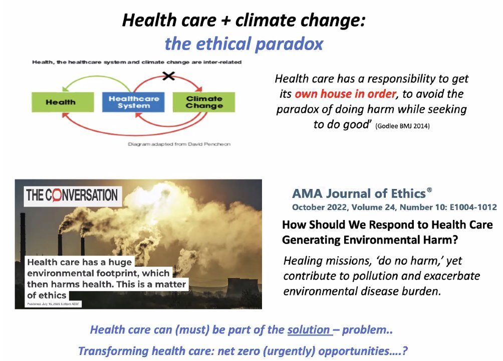 Sotiris Vardoulakis (@sotirisvard) on Twitter photo Great talk by Prof Eugenie Kayak at #HEAL2022.
The Health Sector can be part of the climate solution by reducing healthcare demand and shifting to sustainable clinical care. Climate Action is Preventive Health!
<a href="/HEALenviron/">HEAL Network - Healthy Environments And Lives</a> <a href="/wiserhealthcare/">Wiser Healthcare</a> <a href="/DocsEnvAus/">Doctors for the Environment Australia</a> #ClimateAction Great talk by Prof Eugenie Kayak at #HEAL2022.
The Health Sector can be part of the climate solution by reducing healthcare demand and shifting to sustainable clinical care. Climate Action is Preventive Health!
<a href="/HEALenviron/">HEAL Network - Healthy Environments And Lives</a> <a href="/wiserhealthcare/">Wiser Healthcare</a> <a href="/DocsEnvAus/">Doctors for the Environment Australia</a> #ClimateAction