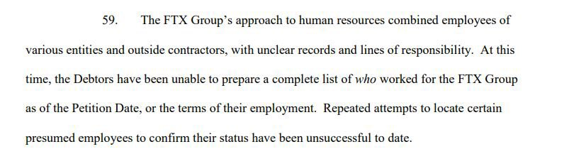 The company did not maintain proper records of its employees.

Many of its employees could not be lo...