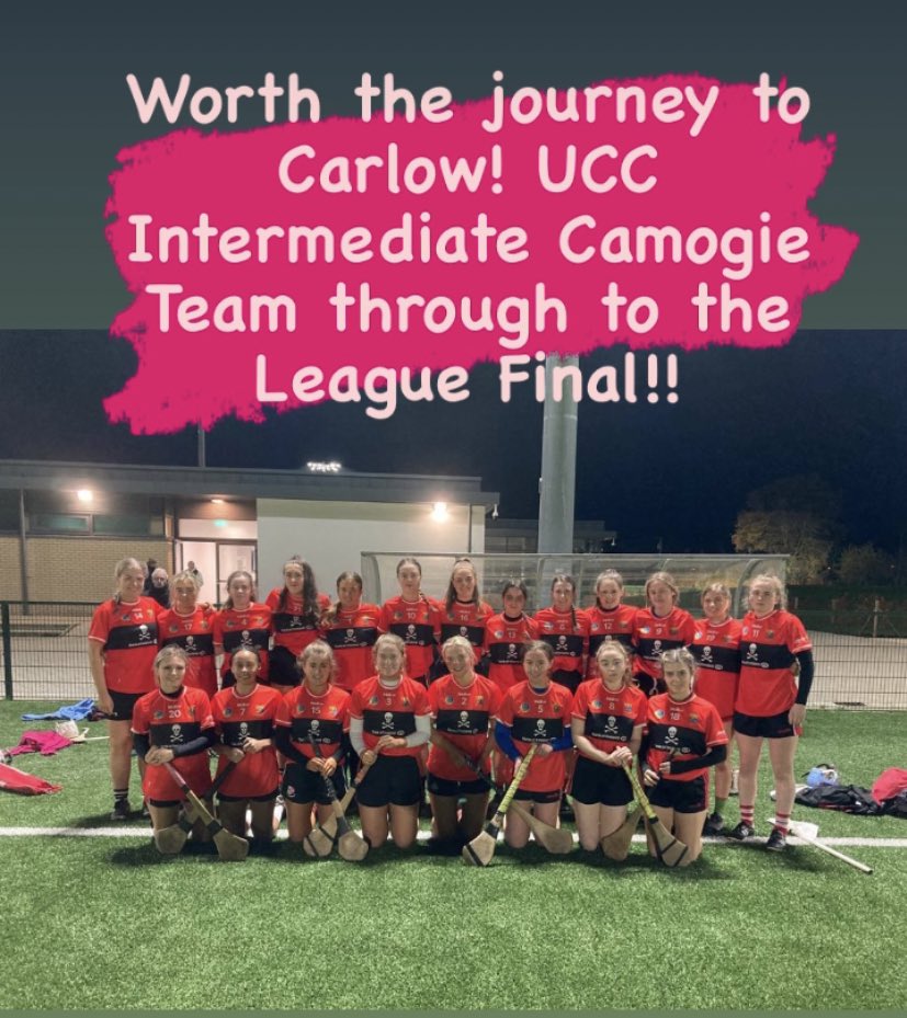 michellegould_'s tweet photo. Great to be involved with the UCC Intermediate team for 2022/2023. Good win tonight in Carlow in the semi final 👏👏 #camogie #3rdLevel https://t.co/L0v8DPlxFU