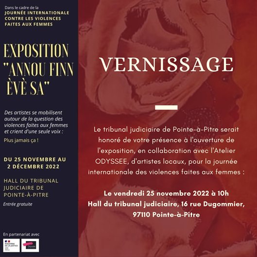 PG_BasseTerre's tweet photo. Journée internationale
pour l'élimination de la violence
à l'égard des femmes
25 novembre
⬇️
Au tribunal judiciaire
de Pointe-à-Pitre
@Pdttjpap @Procureur_pap
@HFEDJustice @FemmesDeJustice https://t.co/1WmAQnErsZ