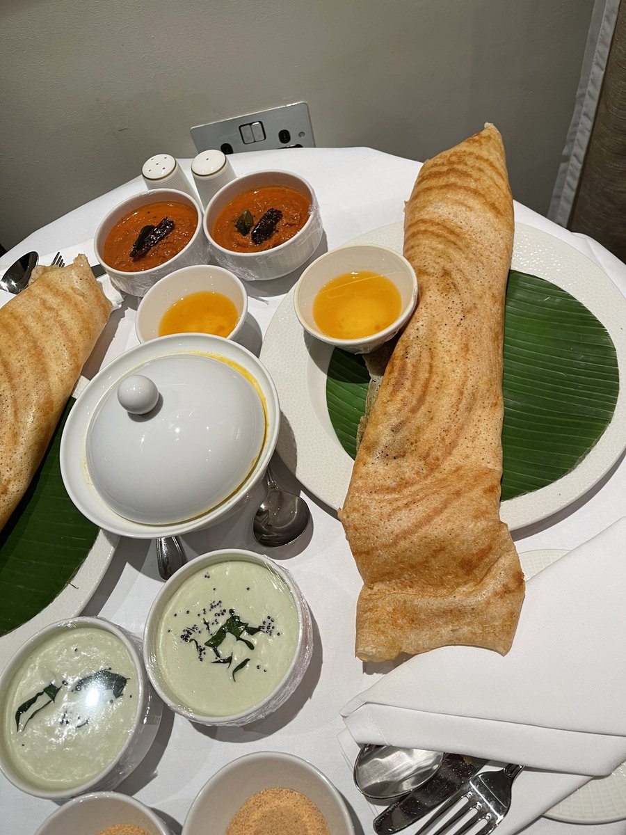 virsanghvi's tweet photo. A little taste of home for room service breakfast in London. Thanks Chef Sujay!
Honestly,coming to @Taj51BG has really been like coming home. Just so well run &amp; welcoming 
@TajHotels https://t.co/C5UOPUgCJ6