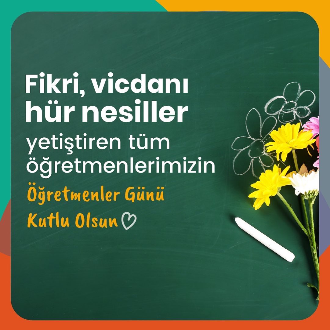 Fikri, vicdanı hür nesiller yetiştiren tüm öğretmenlerimizin Öğretmenler Günü kutlu olsun💐

#öğretmenlergünü #ortakdeğerlerhareketi #ortakdeğerler