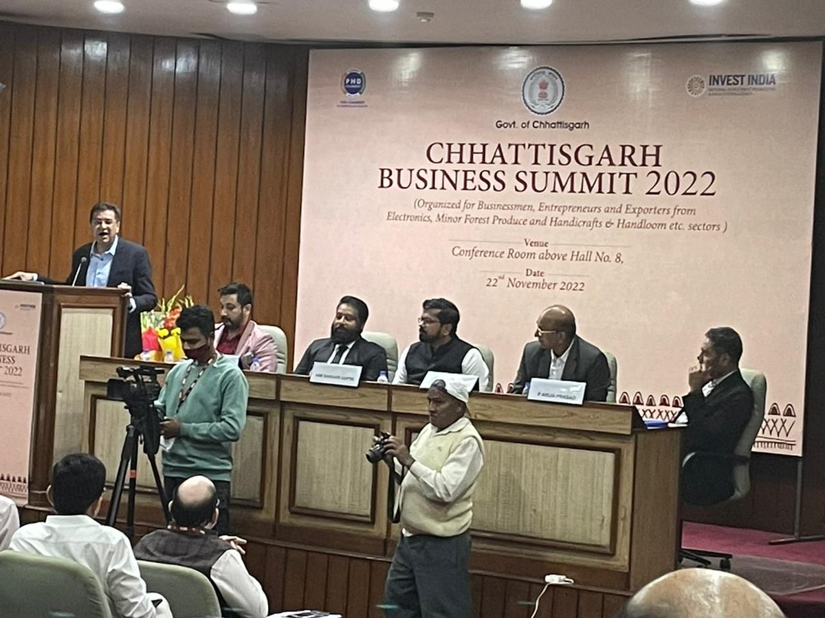 phdchamber's tweet photo. #PHDCCI organised "#Chhattisgarh Business #Summit 2022" on Nov 22 under the aegis of its State #Development #Council and #Chhattisgarh State Chapter, and in association with #CSIDC at Pragati Maidan, New Delhi. The Summit presented an opportunity
Thread: (1/2) https://t.co/KXXRphUoLZ