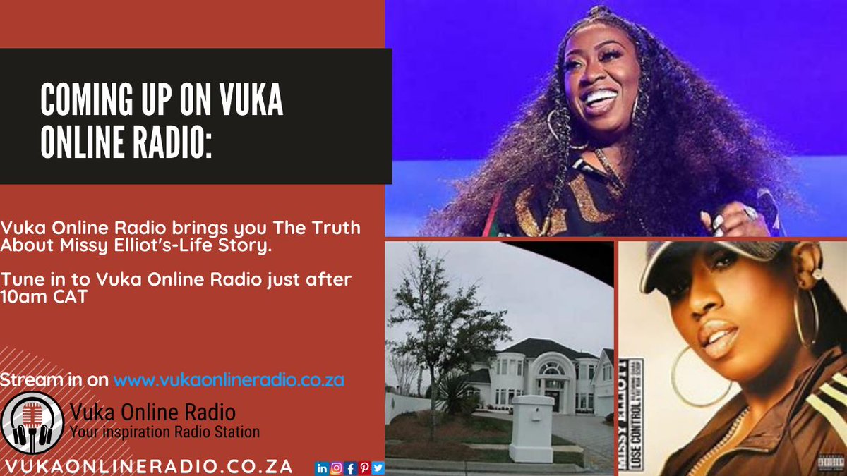 Vuka Online brings you the Truth About Missy Elliot's Life Story.

Tune in to Vuka Just after 10am CAT streaming on vukaonlineradio.co.za. 

#Vuka #Success #MoreInspiration #MoreMusic