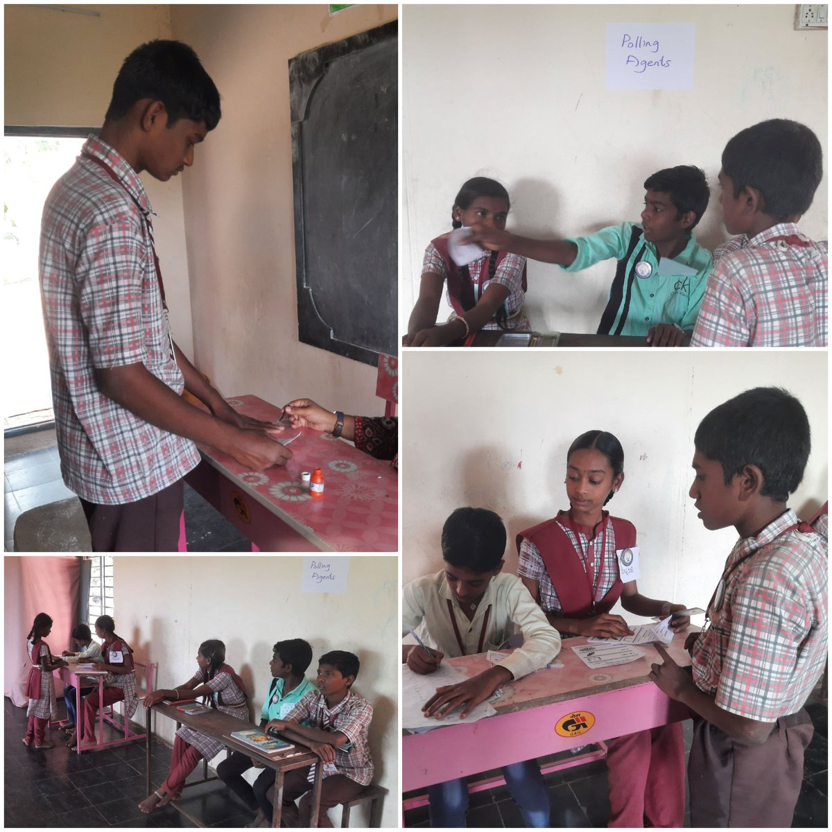 AugustienAuguss's tweet photo. "Learning By Doing"
Mock Elections in ZPHS CHINTALAKUNTA, GADWAL DIST.
Election Commission,Registerd Parties,Nominations,Election Campaign,Ballot Paper,Voting Compartments,Counting,Oath Ceremony&amp;Many More
@Collector_JGL @harsha_koya @ShashankaKondur @DrShantaThoutam @tksreedevi https://t.co/OnRKnLTRKJ