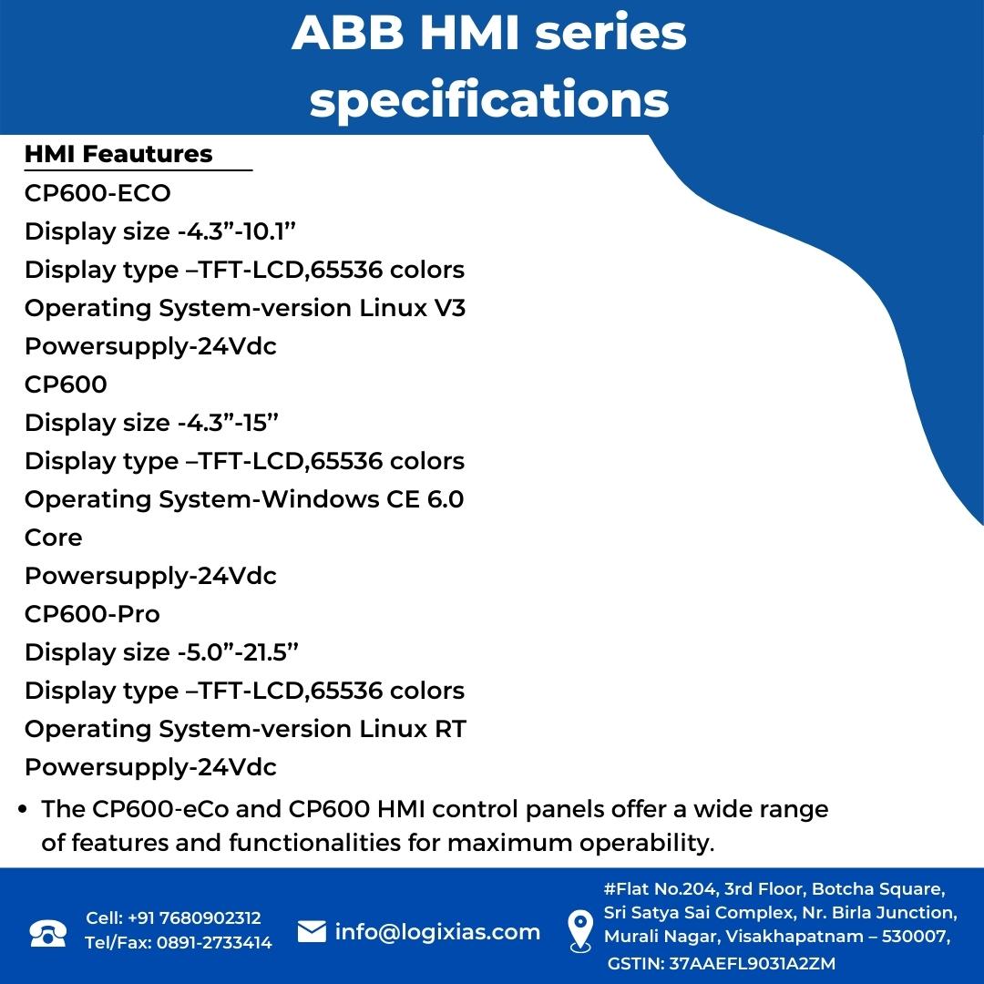 logixias's tweet photo. ABB HMI Series Specifications is out for sale these machines are useful for both small scale to large scale industries.
.
.
For Info Visit Us On : https://t.co/QpZhkKAMrA
Call Us : 7680902312
.
.
#Logixias #vizag #abbhmiseries #abbauthorized #authorizeddealers #abbpartners https://t.co/QkGbdwSgOq