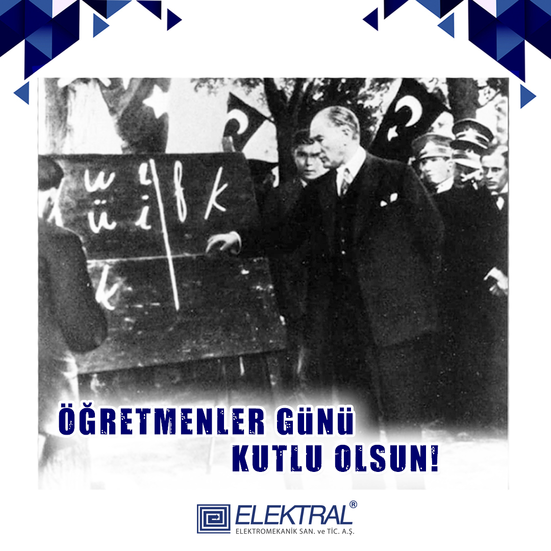 Elektral Elektromekanik A.Ş. (@elektral_as) on Twitter photo 2022-11-24 06:47:23 Yarınlarımızı aydınlatan; fikri hür, vicdani hür, irfanı hür yeni nesiller yetiştiren öğretmenlerimizin 24 Kasım Öğretmenler Günü kutlu olsun... #24KasımÖğretmenlerGünü #ogretmenlergunukutluolsun #happyteachersday #başöğretmenatatürk Yarınlarımızı aydınlatan; fikri hür, vicdani hür, irfanı hür yeni nesiller yetiştiren öğretmenlerimizin 24 Kasım Öğretmenler Günü kutlu olsun... #24KasımÖğretmenlerGünü #ogretmenlergunukutluolsun #happyteachersday #başöğretmenatatürk