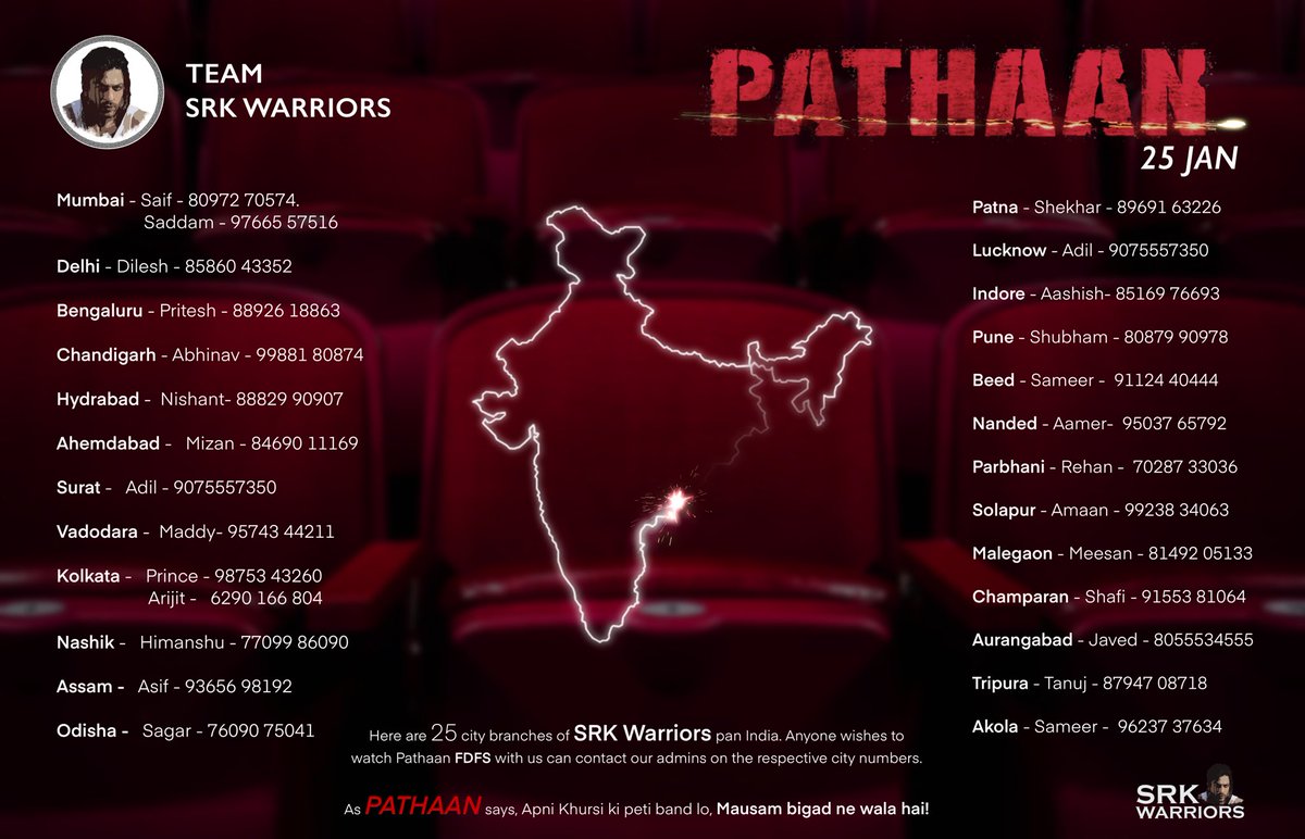 Prabhasdhawa's tweet photo. Let's Celebrate Together #PathaanFirstDayFirstShow #Pathaan #pathanteaser #YRF50 #Pathaanreview https://t.co/EFndBWRscz