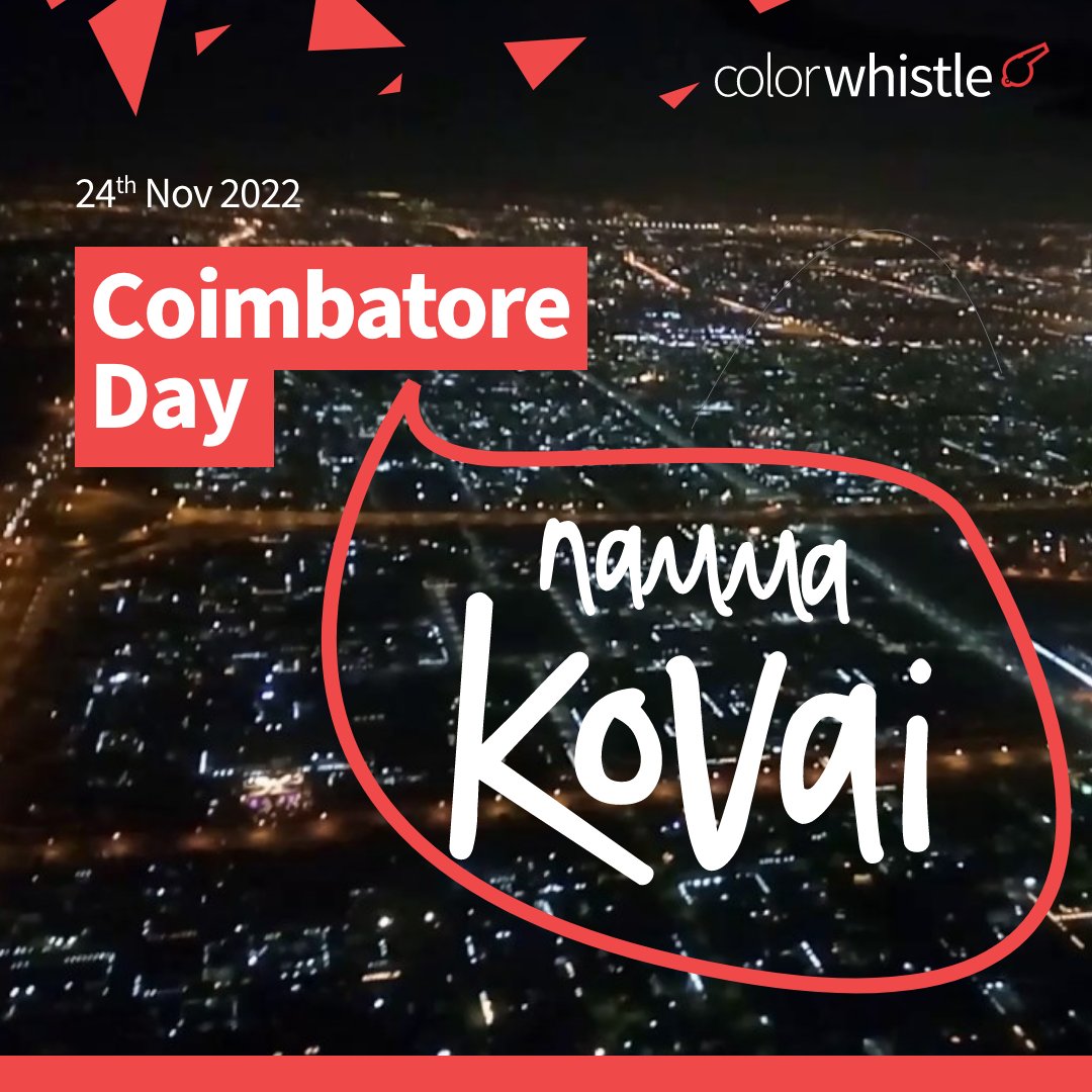 ColorWhistle's tweet photo. The feeling of being in love with a city is something that cannot be explained. It's like an addiction, you just can't help but fall for its charm and beauty!

Aamaang Kannu. Today is #nammakovai Day and we feel proud about the same!

#coimbatoreday #ILoveKovai #Coimbatore https://t.co/S8ndRQitiq