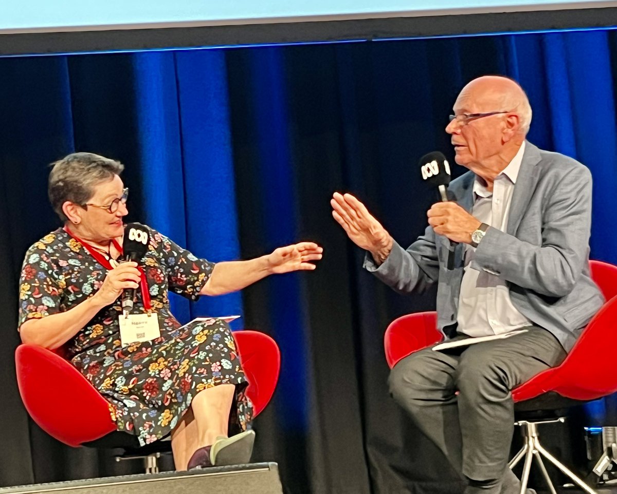 A bit of frisson between these two on a sensational panel on <a href="/RadioNational/">ABC Radio National</a> #bigideas this arvo on #ageingwell 😆 <a href="/NKerse/">Ngaire Kerse</a> #MikeRungie <a href="/NZGerontology/">NZAG</a> <a href="/gerontologyau/">AAG</a> #AAGConf22