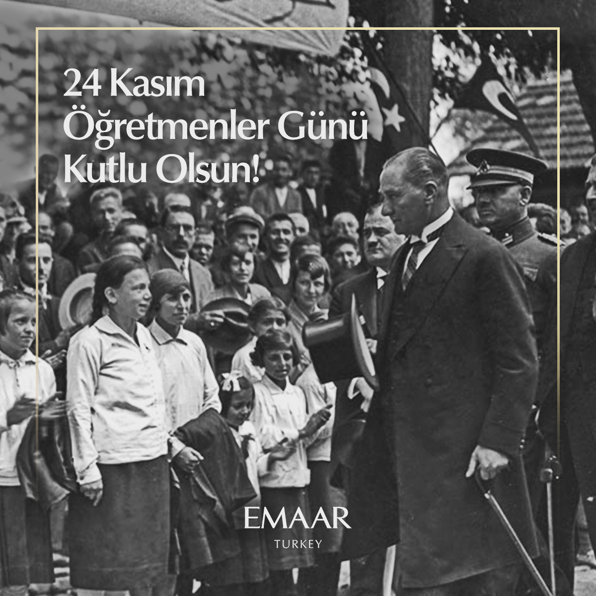 “Öğretmenler; yeni nesli, Cumhuriyetin fedakâr öğretmen ve eğitimcilerini, sizler yetiştireceksiniz ve yeni nesil, sizin eseriniz olacaktır…”

Başöğretmenimiz Atatürk başta olmak üzere tüm öğretmenlerimizin Öğretmenler Günü kutlu olsun!

#ÖğretmenlerGünü #EmaarTurkey