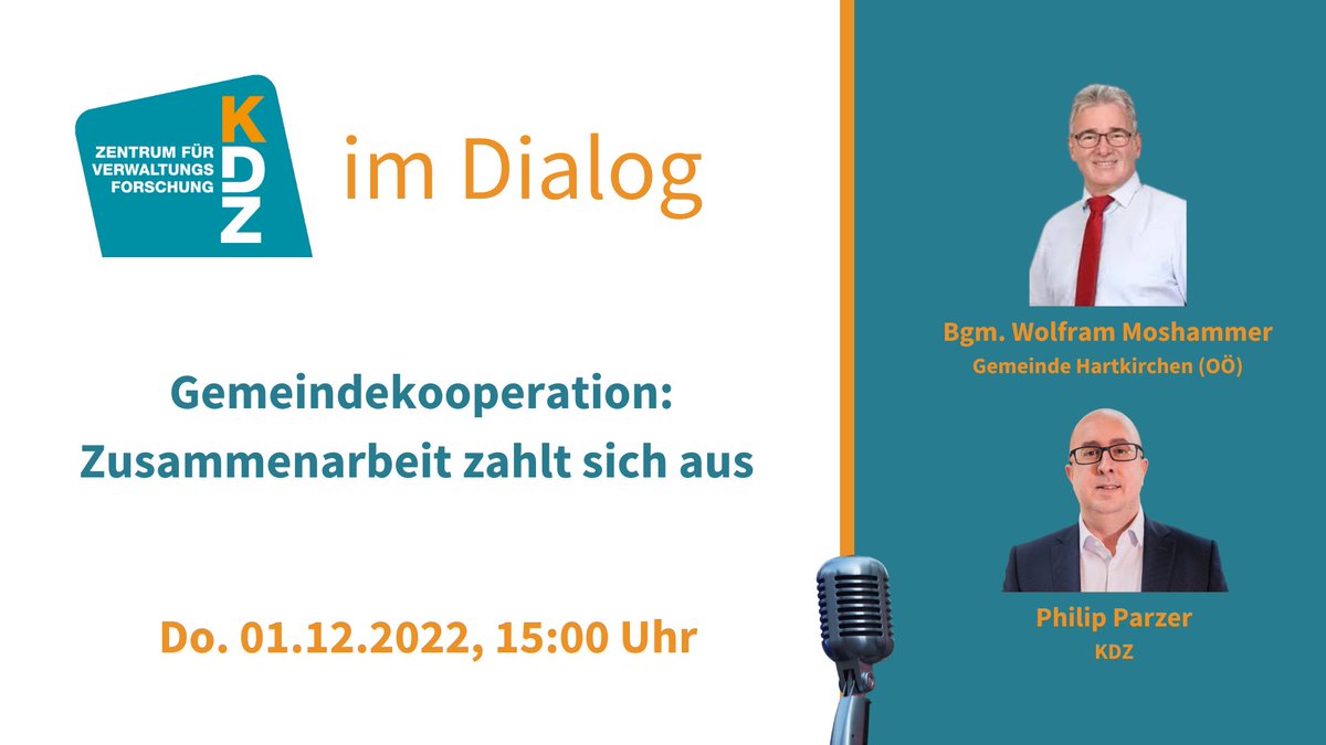 KDZ_Austria's tweet photo. ❤️-liche Einladung:
#KDZimDialog - #Gemeindekooperation: Zusammenarbeit zahlt sich aus
Do. 01.12.22, 15:00 Uhr, online via Zoom
Bringen Sie Ihre Ansichten zu Gemeindekooperationen in den Dialog ein und diskutieren Sie mit.
Zur Anmeldung ▶ https://t.co/0Zn5NMLVaO https://t.co/HufqtFr23B