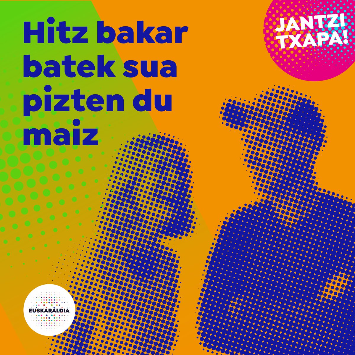 #Euskaraldia2022
#HitzezEkitekoGaraia

📣📣📣 Hizkuntza-ohiturak astintzera goaz!!!

👂👄 Ahobizi edo belarriprest, baina aktibo jokatu!!! 

🗣️ Zabaldu #euskara zure bizitzako eremu guztietara!!!

@topagunea <a href="/uema/">UEMA</a> <a href="/Elhuyar/">Elhuyar</a> <a href="/emun_taldea/">Emun Aholkulariak</a> <a href="/SEuskaraz/">Sarean Euskaraz</a> <a href="/__zapla/">Zapla</a> <a href="/AEK_eus/">AEK-KORRIKA</a> <a href="/ueu_orokorra/">UEU</a>