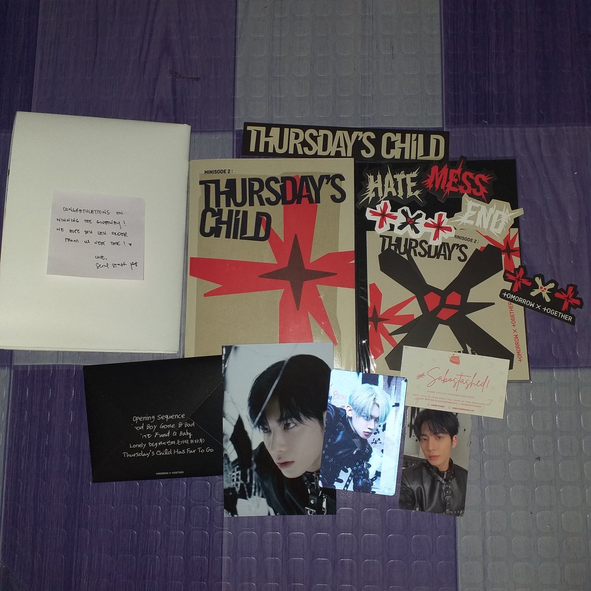 myyhappinesstxt's tweet photo. hi @SeoulStashPH my thursday child album arrived na po and omg the packaging is 100% secured it's tempting i want to order naman next time๐ญ thank u so much for this ga and for updating me welcome back po parang bet ko magpabudol sa shop nyo
#SeoulStashFeedbacks #Sabostashed https://t.co/VQ40H1cTUh