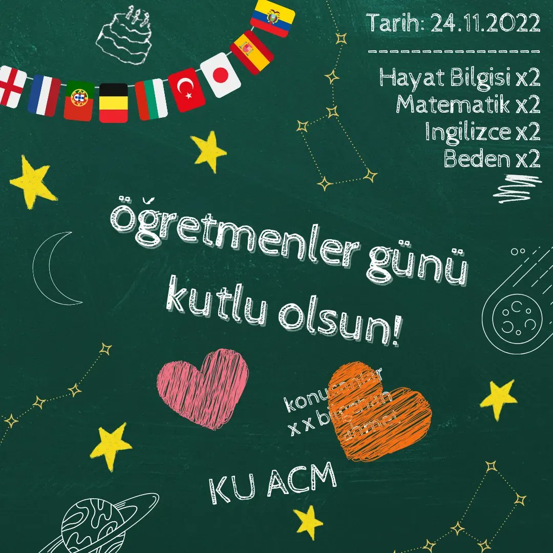KU_ACM's tweet photo. Başta Başöğretmenimiz Gazi Mustafa Kemal Atatürk olmak üzere, bizleri geleceğe hazırlayan öğretmenlerimizin 24 Kasım Öğretmenler Günü kutlu olsun!

İyi ki varsınız ☺️ https://t.co/K3hFpTTrEx