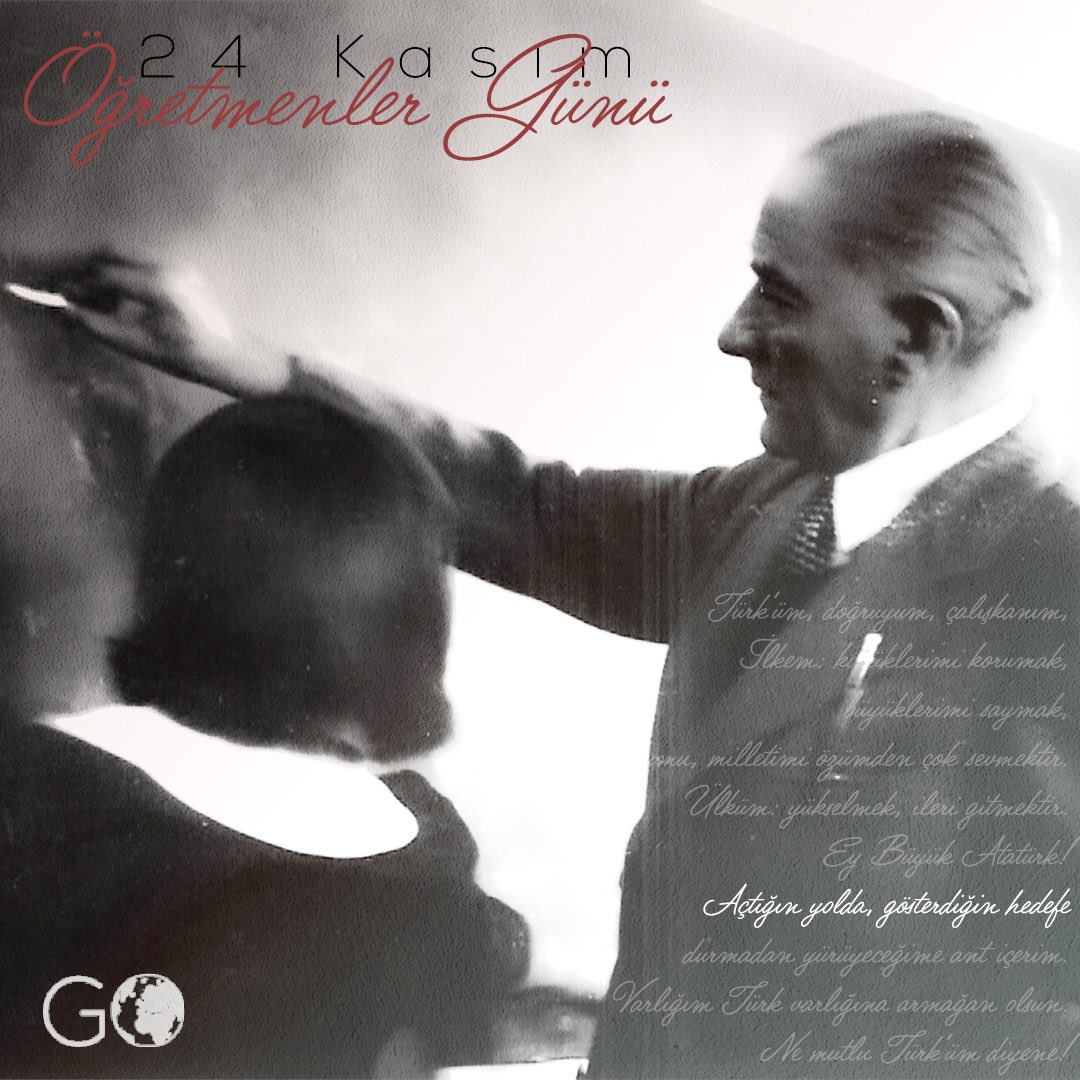 GO_Akademi's tweet photo. ‘Gelecek gençlerin; gençler ise öğretmenlerin eseridir.’ Mustafa Kemal Atatürk 

Başöğretmen Mustafa Kemal Atatürk başta olmak üzere GO Akademi olarak yüreği bilim,ilim,vicdan kokan, öğretmenlerimizin gününü kutlarız! 

#öğretmenlergünü #GOAkademi https://t.co/QOEKpijFbY