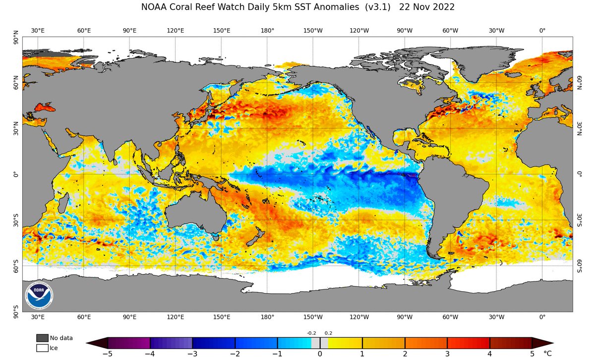 Prof. Matt England (@profmattengland) on Twitter photo Will this La Niña ever end??  Ocean SST anomalies from a few days ago, showing a textbook pattern of colder than average temperatures extending from the east - central tropical Pacific: Will this La Niña ever end??  Ocean SST anomalies from a few days ago, showing a textbook pattern of colder than average temperatures extending from the east - central tropical Pacific: