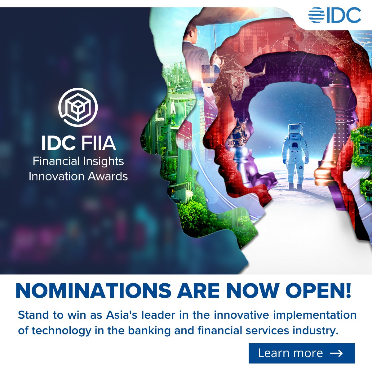 IDCASEAN's tweet photo. The IDC Financial Insights Innovation Awards (FIIA) nomination is back in 2023. 

Visit https://t.co/VDmaKen0vc for more details. Nominate your organization now! #IDCFIIA #FIIA2023 https://t.co/UoiqsD1Qv9